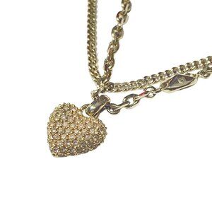 DIOR/ChristianDior - Gold Light Pink Hardware Rhinestones Necklace 150-082925